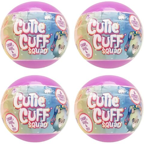 Cutie Cuff Squad, Lot of 4 plush slap bracelet