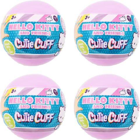 Hello Kitty and Friends Cuffs, Lot of 4 plush slap bracelet